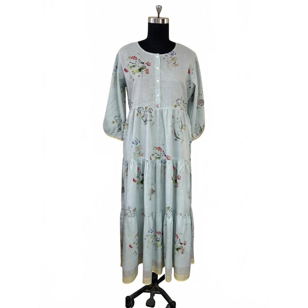 NEW MANAN beth anne dress in light blue floral
